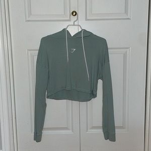 ‘Be a Visionary’ green/blue medium cropped GymShark hoodie